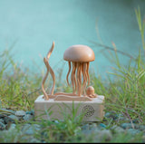 Mechanical Jellyfish-Shaped Wooden music box with Bluetooth speaker