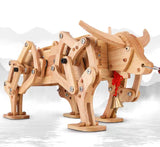 A mechanical wooden model of the Wooden Bull and the Flying Horse