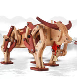 A mechanical wooden model of the Wooden Bull and the Flying Horse