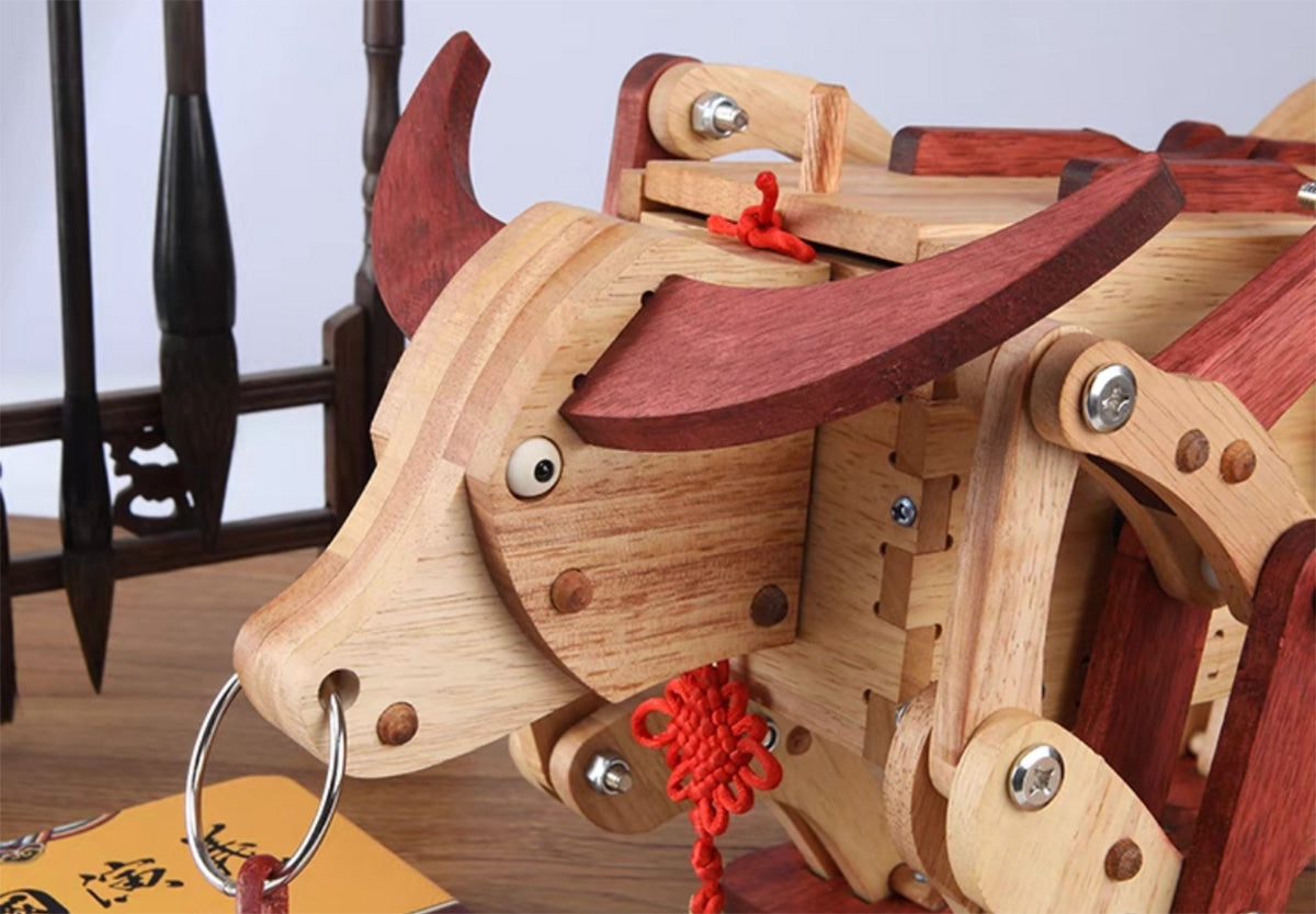 A mechanical wooden model of the Wooden Bull and the Flying Horse - Mike Uncle