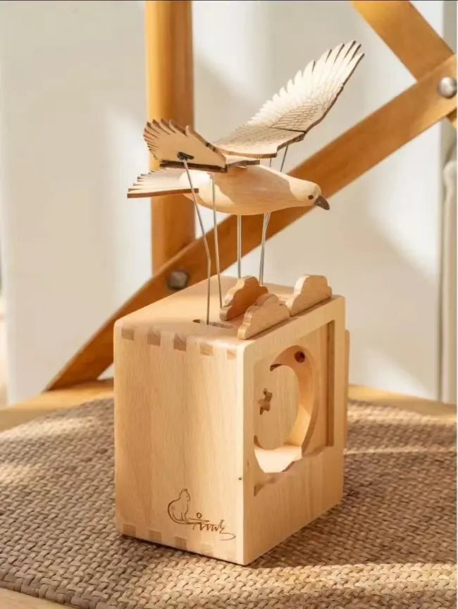 The great roc takes flight-Wooden bird sculpture