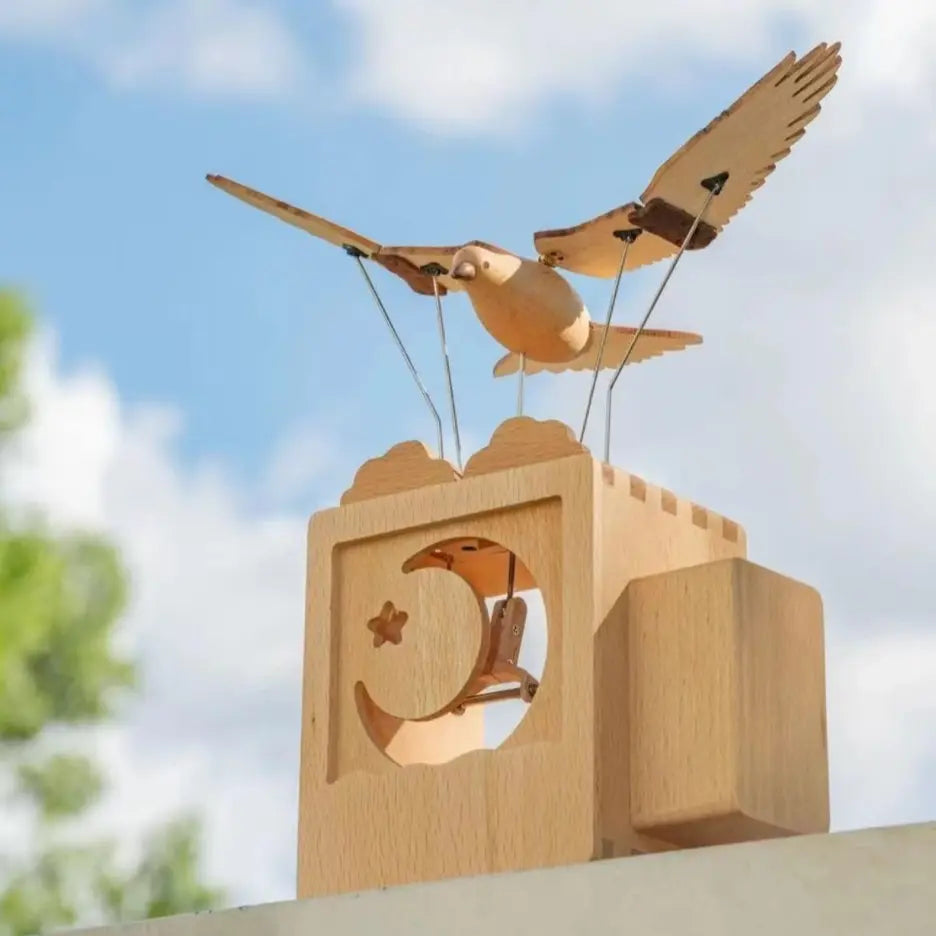 The great roc takes flight-Wooden bird sculpture