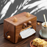 Little Monster Walnut Wood Tissue Box