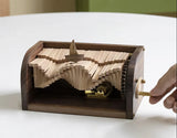 Handcrafted Music Box Shaped like a Boat Sailing through Waves,Waves Inspired Music Box