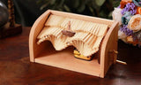 Handcrafted Music Box Shaped like a Boat Sailing through Waves,Waves Inspired Music Box