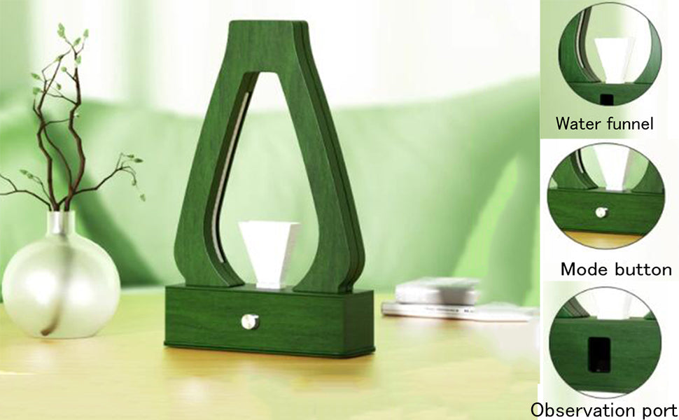 Wooden opposing gravity water wave lamp | Table Lamp | Aquarius Fountain lamp - Mike Uncle