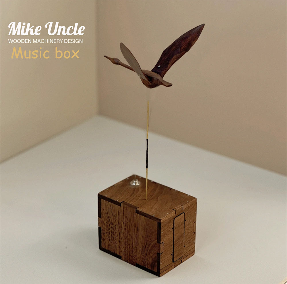 Migratory Swan Walnut Music Box