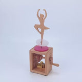 Ballerina Dancer Hand-Cranked Wooden Music Box