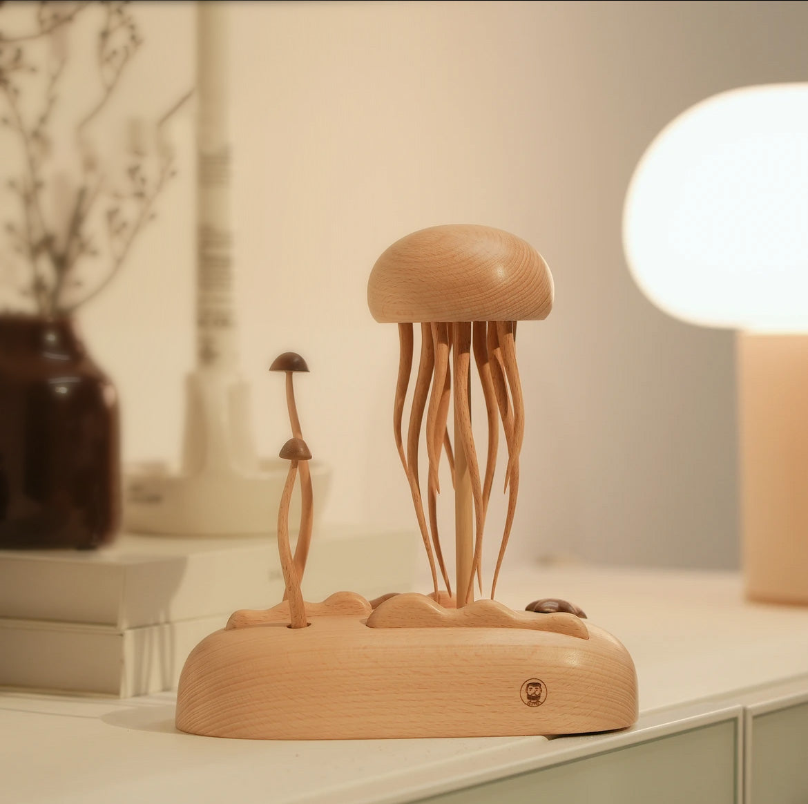 New Ocean World - Wooden Mechanical Jellyfish Ornaments