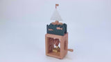 Ocean Sailboat Hand-Cranked Wooden Music Box